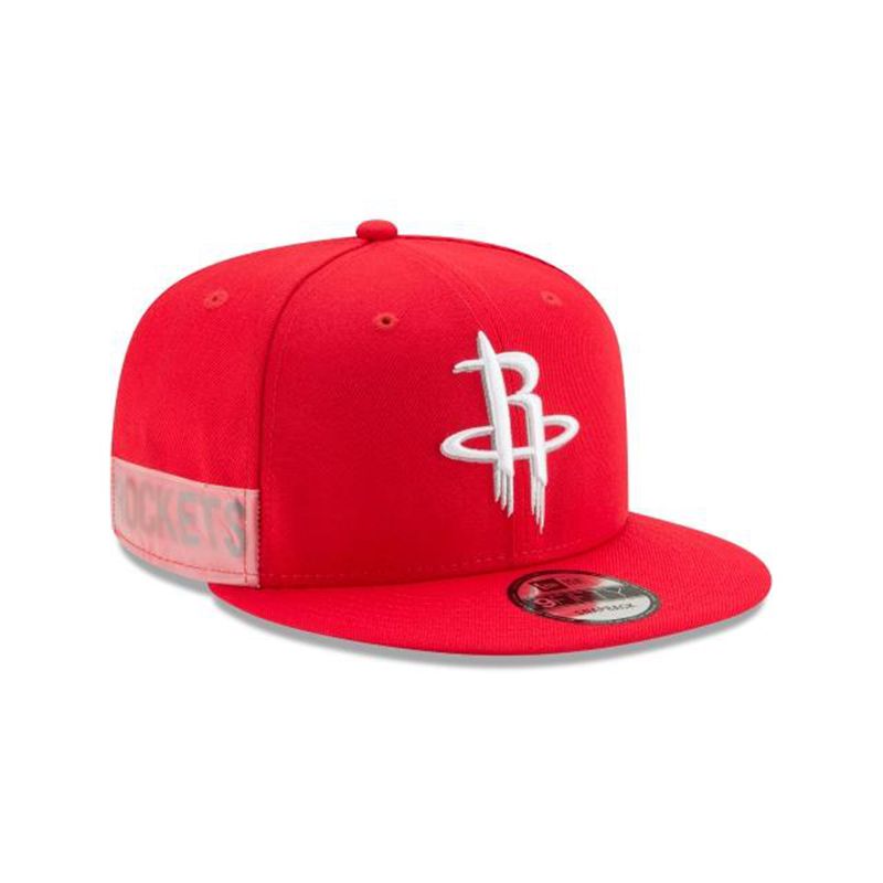 NBA Houston Rockets Clear Feature 9Fifty Snapback (BCH5872) - Red New Era Caps